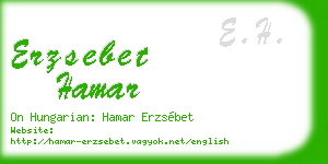 erzsebet hamar business card